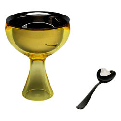 Alessi Big Love Ice Cream Set Yellow Bud